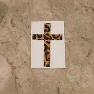 Cheetah Cross Vinyl Decal